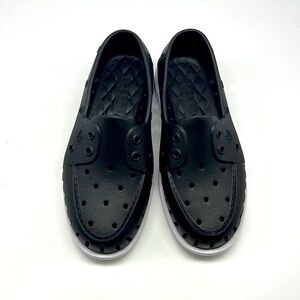 SPERRY - Top - Sider Rubber Black Boat Shoes With Non Marking Mens 6 or Women 8